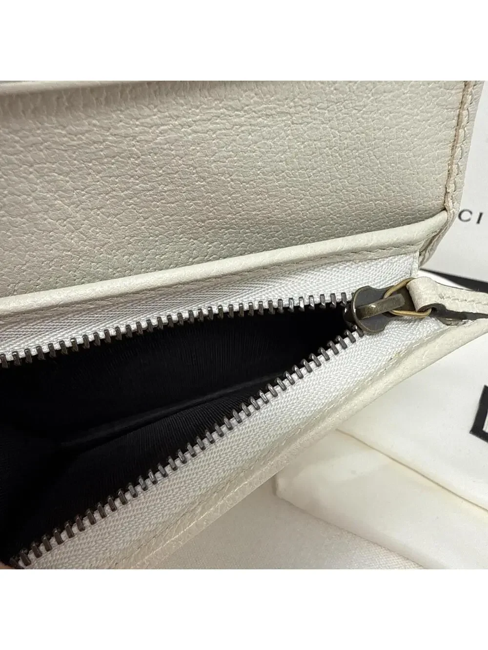 Gucci Bee Cream Queen Margaret GG Leather Folding Wallet NWOT - Picture 5 of 8